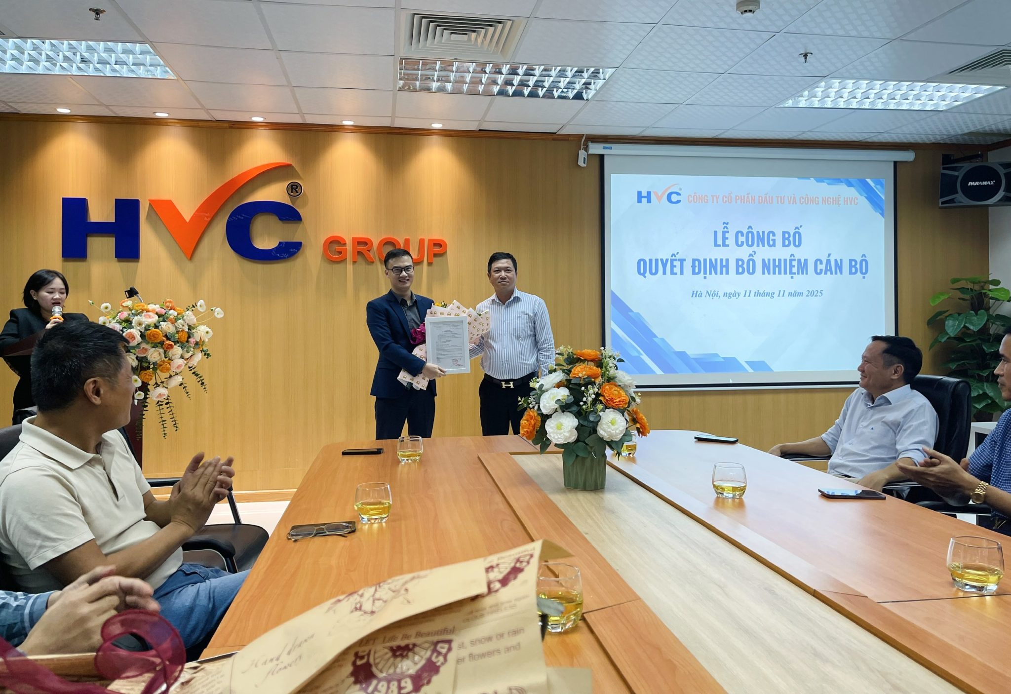 Lễ công bố và trao quyết định bổ nhiệm cán bộ, lãnh đạo quản lý của HVC Group